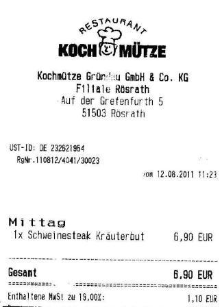 eheh Hffner Kochmtze Restaurant